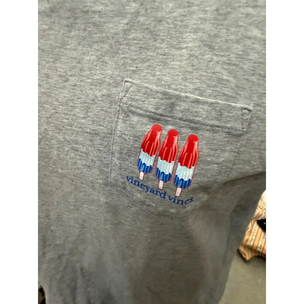 VINEYARD VINES Women M Popsicle Flag Long Sleeve Shirt 4th Of July - Picture 4 of 5